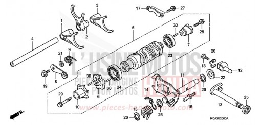 TAMBOUR DE CHANGEMENT/FOURCHETTE DE SELECTION GL1800A1 de 2001